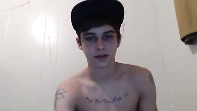 Tattooed Web-Cam College Boy Cum Shots: Jerking Off & Cumming Hard!