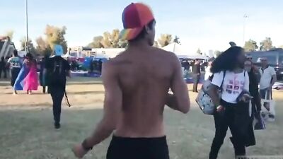 Four Boys After The Festival - Group Cum Shots Party!