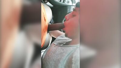 White Boy Porn Sucks Juicy Black Dick in a Car - A Wild Interracial Oral Experience!