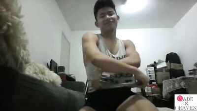 Asian Gymnast Busting Another Boys Nut - Webcam Gay Porn Video