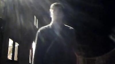 British Twink Porn Strips, Jerks and Cums Outside on a Cold Night