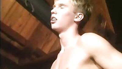 Bareback Cum Shots Handjob in the Barn - Twink Sucking Porn