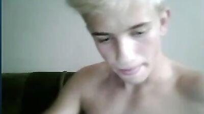 Blond Boy Porn Jacks for a Girl on Skype - Hardcore Gay Sex