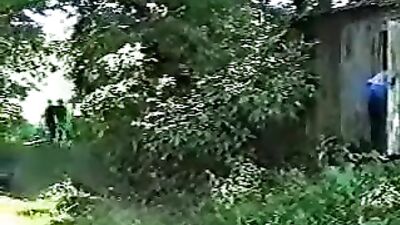 Vintage Woods: Gay Teen Triple Bareback Cumshot Group Sex