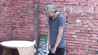 Blond Hottie Peeing in Gay Teen Fetish Porn!
