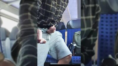 Handjob Twinks on Public Train - Cum Shots Boys Porn