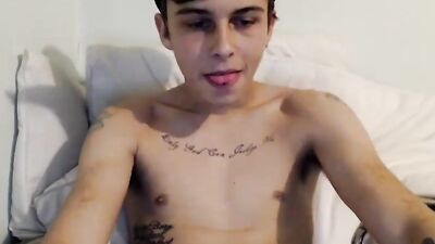 Tattooed College Boy Webcam Porn Show!