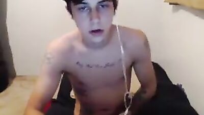 Tattoo college boy porn jerking off on cam 2