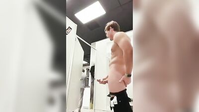 Gay Cumshots Amateur in Dressing Room Boys Porn!