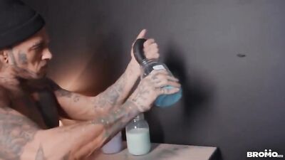 Tattooed Transman Gets Fisted Hard in the Ass by a Muscular Top