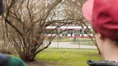 Gay Teen Explores Town in Search of Passionate Encounters!!