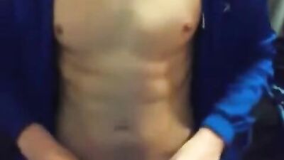 Jerking off in condom before roommate comes back - Gay Porn Video