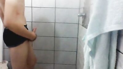 Latino Frenzy - Handjob 3-Way with Sexy Showers Boys Porn!