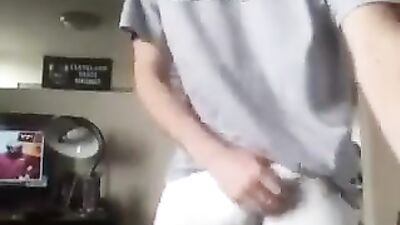 Grey Shirt Twink Amateur Cumshot Web-Cam Show