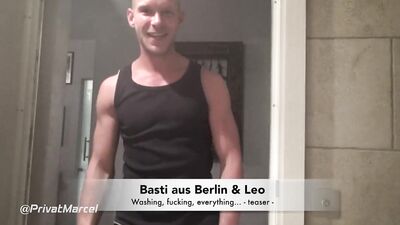 Gay Shower Frenzy - Basti and Leos Steamy Fun!