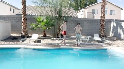 Pool Boys: Bareback Twinks in Public Porn