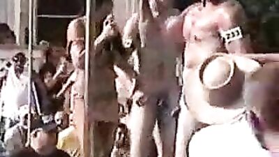 Gang of Hunks: Poolside Exposure and Public Lust!