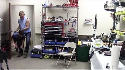 Gay Dad Spanks Frat Boys in Shop: Step-by-Step Punishment!