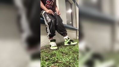 Sagging Sneax Cum Trackies - Chav Fetish Foot Smoking Sox Solo