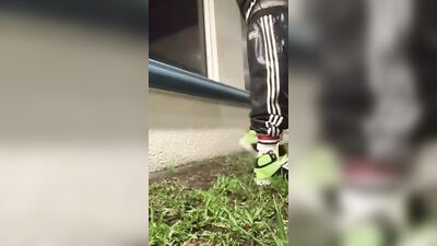 Sagging Sneax Cum Trackies - Chav Fetish Foot Smoking Sox Solo