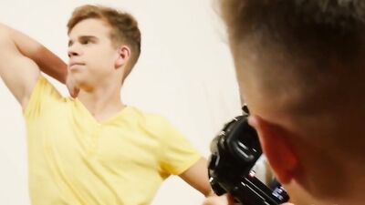 Gay Twink Photo Shoot Frenzy! Bareback Big Cocks Blond Boys