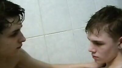 Gay Porn Couple: Foot Fetish Cum Shots in the Bath
