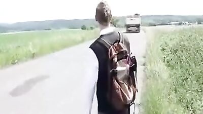 College Teens Rough Sex with Hitchhiker - Gay Porn Action Packed!