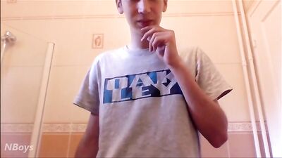 Boys Porn CumEat in Bathroom - Men Licking Men, Gay Porn Video