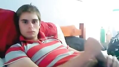 Gay Family Porn: Tube Jacking Off in the Other Room