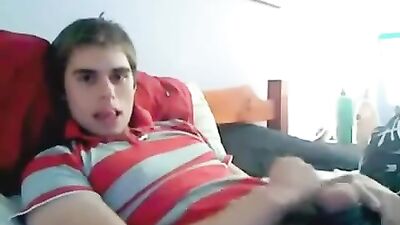 Gay Family Porn: Tube Jacking Off in the Other Room