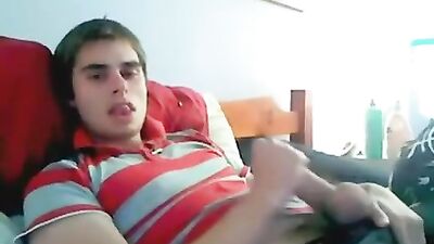 Gay Family Porn: Tube Jacking Off in the Other Room