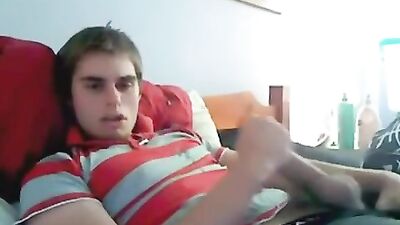 Gay Family Porn: Tube Jacking Off in the Other Room