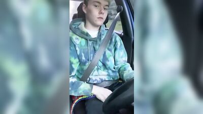 Carjacker Twink Gets Handsy with Gay Porn Record!