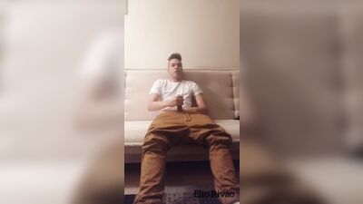 Twink Porn Explosion in Living Room!