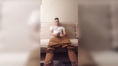 Twink Porn Explosion in Living Room!