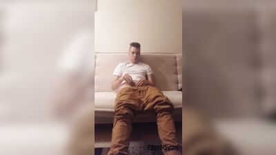 Twink Porn Explosion in Living Room!