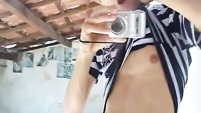 Gay College Boy Porn Jacks Off While Chatting with a Girl in the Classroom!