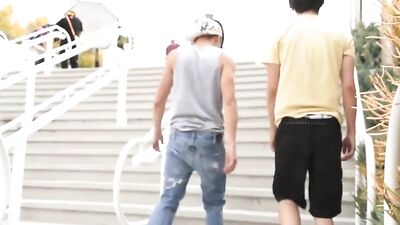 Twinks Pissing and Fucking on Public Toilet: Hardcore Gay Action!