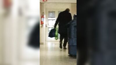 Risky wank in the hospital caught gay tube