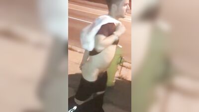 Golden Shower Street Caught-Up Boys! - Amateur Fun Public Outside