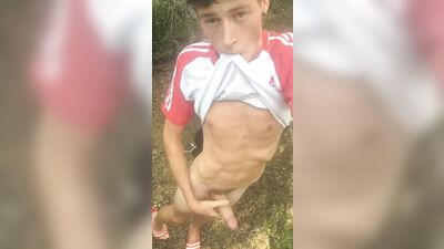 Hiking with my Best Friends Boys - Wild Woodland Cum Shots!