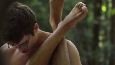 Big Bed Outdoor For Big Cocks - Bareback Action Twink Cumshots