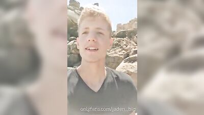 Of Jadens Big Outside Adventure: Cocks, Blond Boys and Cum Shots Galore!