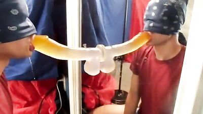 Exploring Twink Oral Delights with Dildo Reflections!