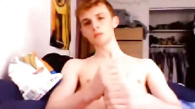 Ginger Twink Porn: Jerks in His Dorm Room!