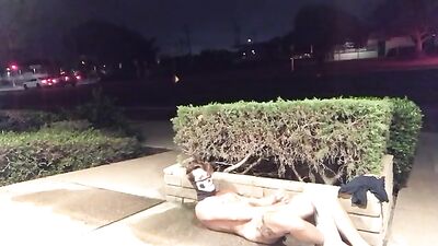 Streetside Cum Queens: Persistent Boy Porn Strips and Cums Again!