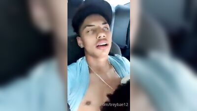 Black Boy Porn Gets Fucked by Black Man in the Car - Gay MENatWork