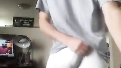 Young Blond Twink Cumming on His Big Cock!