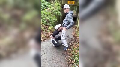 Gay Teen Blowjobs: Public Throating Explosion!