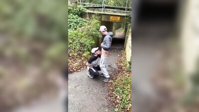 Gay Teen Blowjobs: Public Throating Explosion!